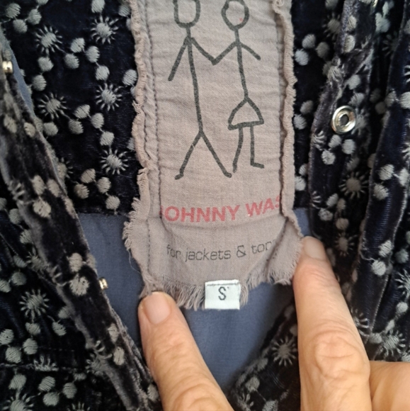 Johnny Was Western Style Pearl  snap down Grey Velvet embriodered blouse EUC szS - Picture 6 of 10